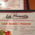 Las Margaritas Menu